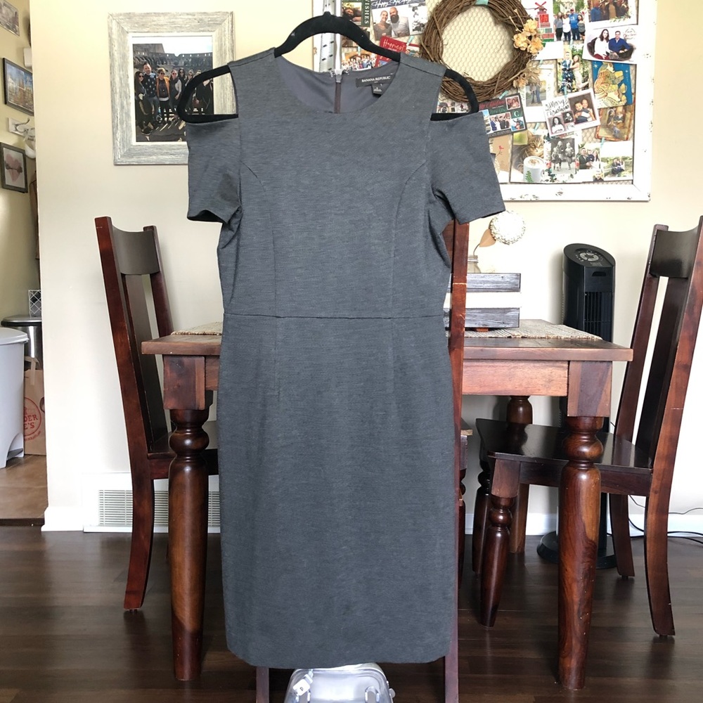 Banana Republic - Open Shoulder Sheath Dress- Sz 4